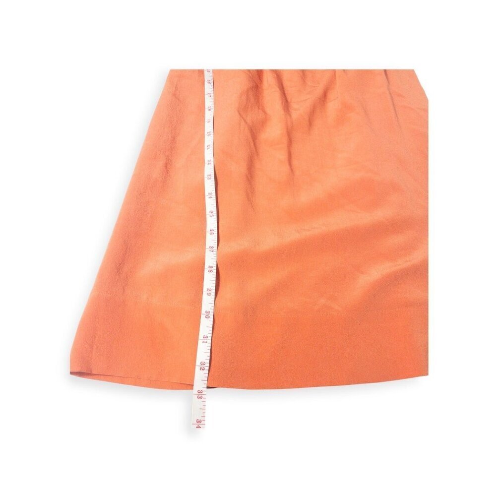 Madewell Orange 100% Silk Dress SZ 4 Cottagecore Slip - Picture 5 of 7
